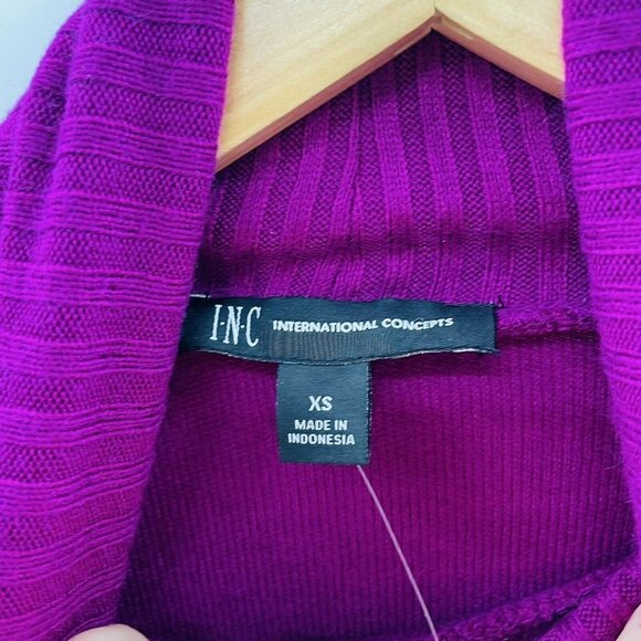 INC International Concepts Womens Size XS Turtleneck Sweater Banded Waist 644 - Picture 5 of 7